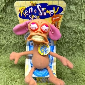 Mattel Vintage NIB REN & STIMPY Ren Hoek 10" Plush Toy Collectible